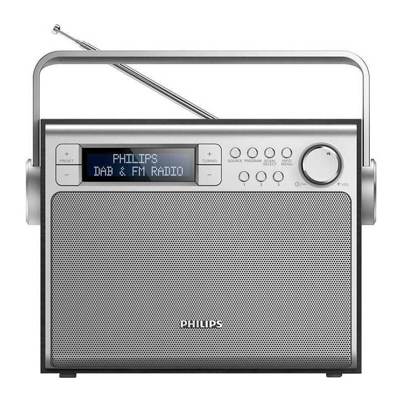 Radiopřijímač s DAB Philips AE5020B stříbrný