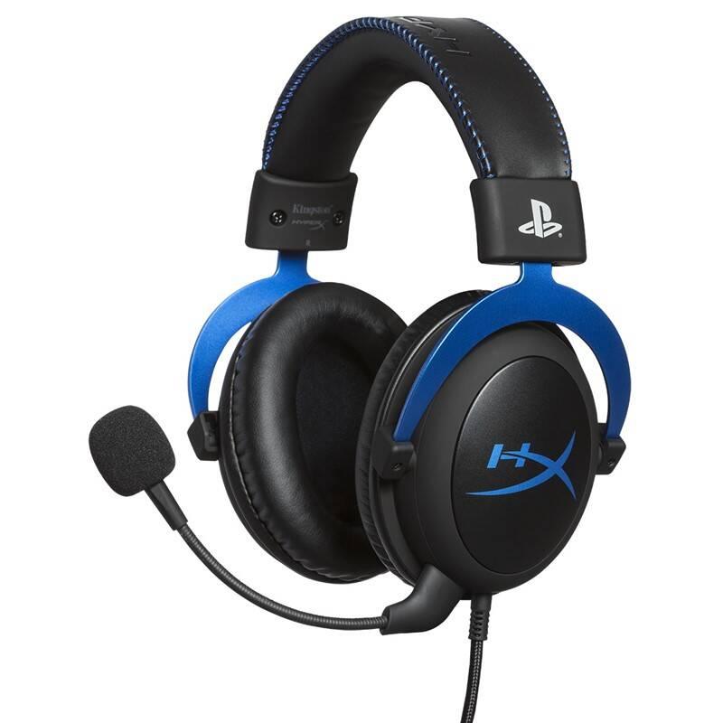 Headset HyperX Cloud Gaming pro PS4 černý modrý, Headset, HyperX, Cloud, Gaming, pro, PS4, černý, modrý