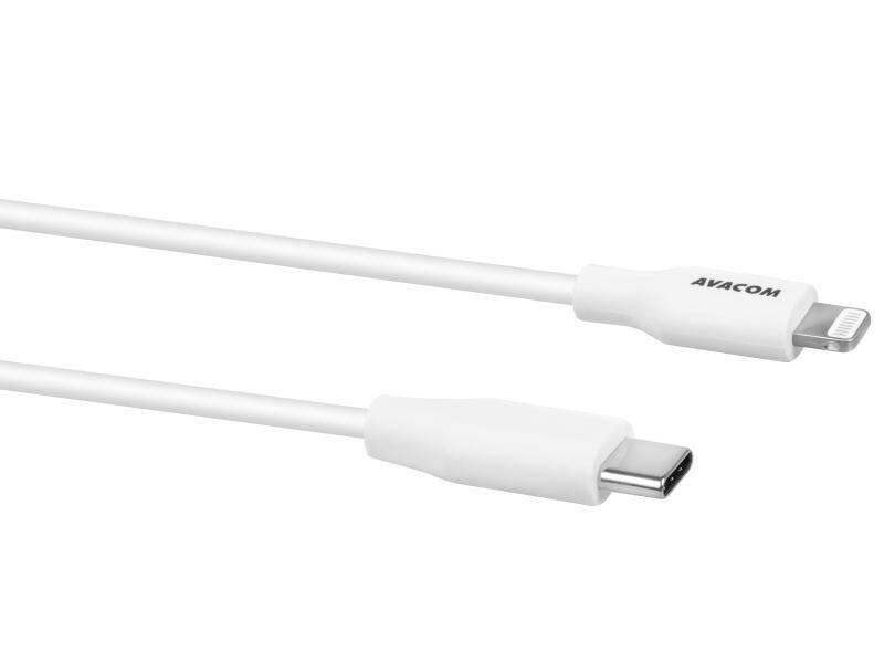 Kabel Avacom USB-C Lightning, MFi, 1,2 m bílý