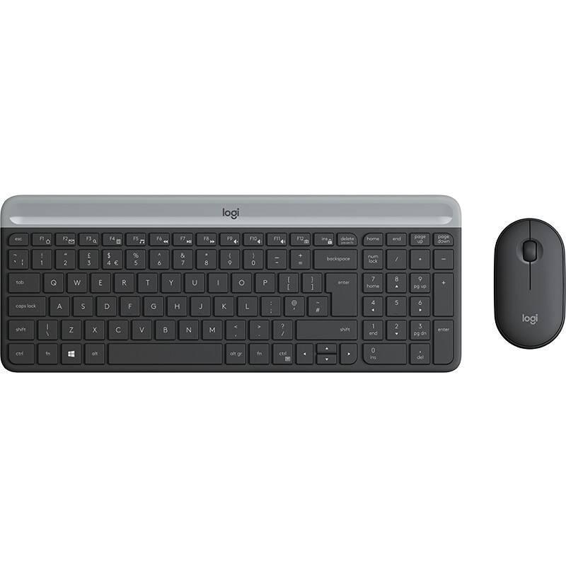 Klávesnice s myší Logitech Wireless Combo Slim MK470 šedá, Klávesnice, s, myší, Logitech, Wireless, Combo, Slim, MK470, šedá