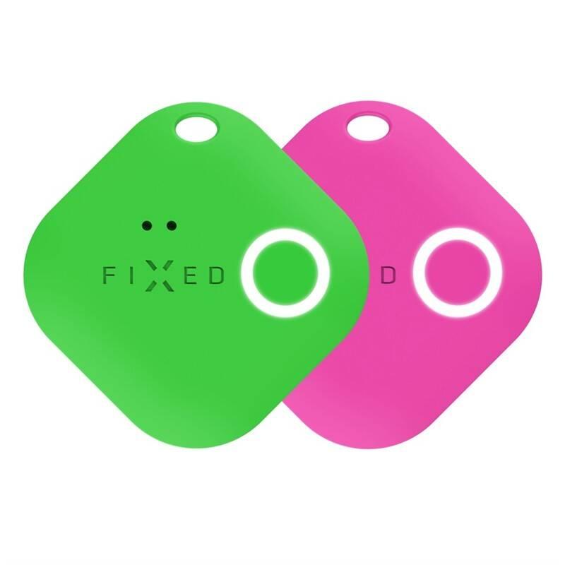 Klíčenka FIXED Smile s motion senzorem, DUO PACK zelená růžová