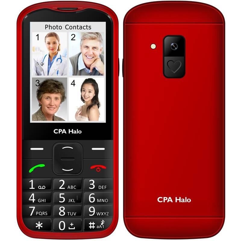 Mobilní telefon CPA Halo 18 Senior s nabíjecím stojánkem červený, Mobilní, telefon, CPA, Halo, 18, Senior, s, nabíjecím, stojánkem, červený