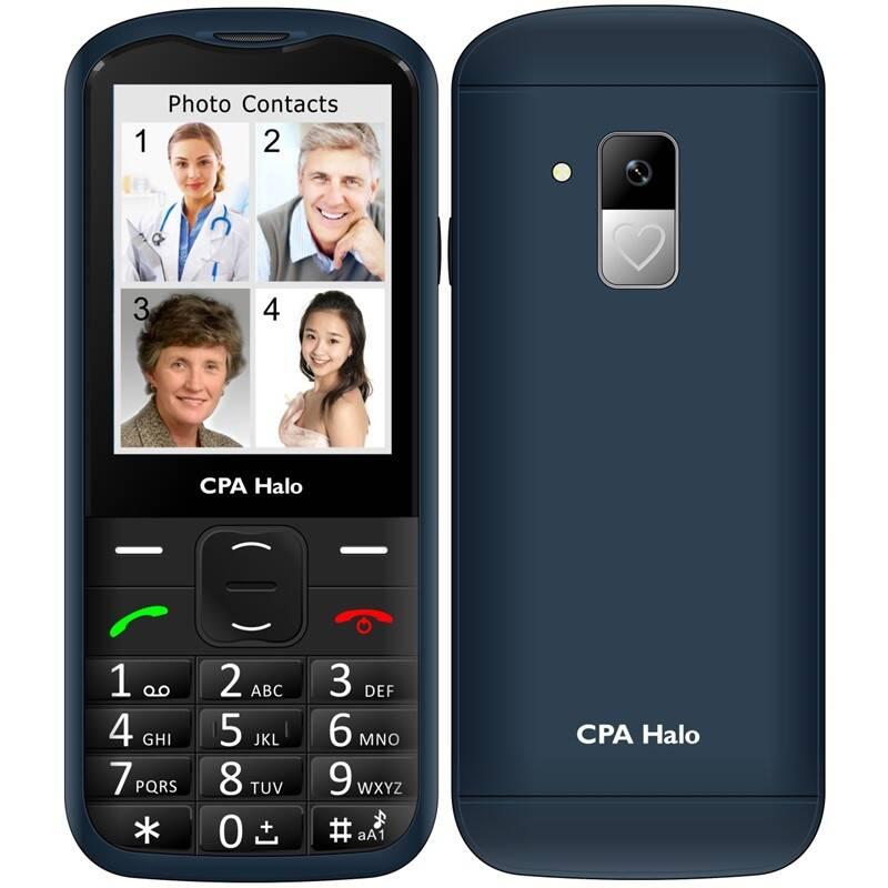 Mobilní telefon CPA Halo 18 Senior s nabíjecím stojánkem modrý, Mobilní, telefon, CPA, Halo, 18, Senior, s, nabíjecím, stojánkem, modrý