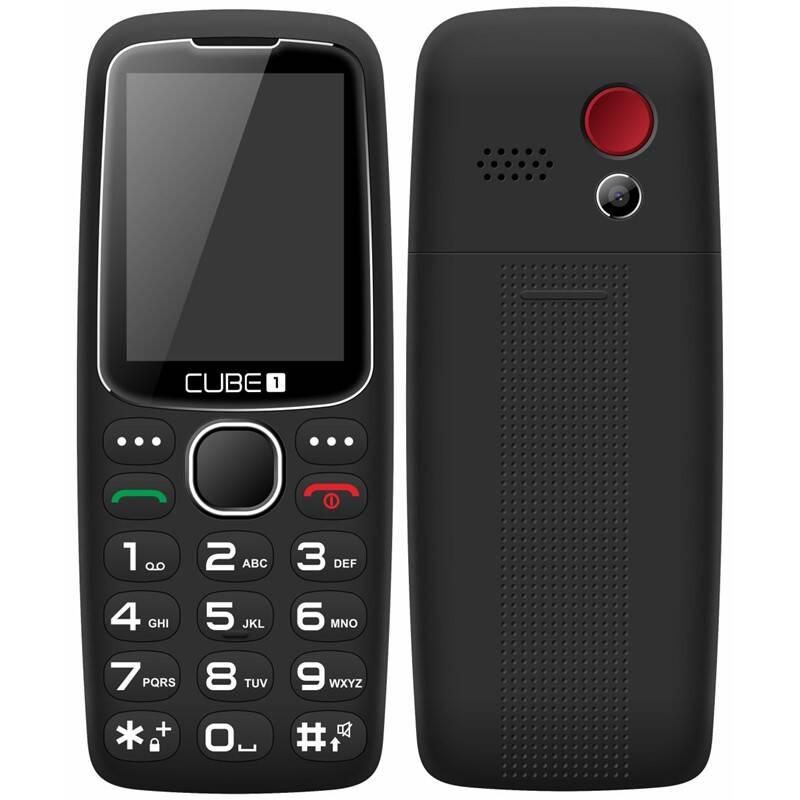 Mobilní telefon CUBE 1 S300 Senior černý, Mobilní, telefon, CUBE, 1, S300, Senior, černý