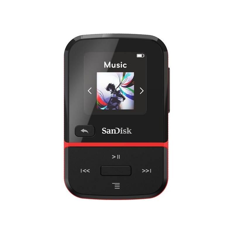 MP3 přehrávač Sandisk Clip Sport Go 16 GB černý červený, MP3, přehrávač, Sandisk, Clip, Sport, Go, 16, GB, černý, červený