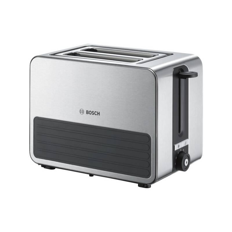 Opékač topinek Bosch TAT7S25 šedý nerez
