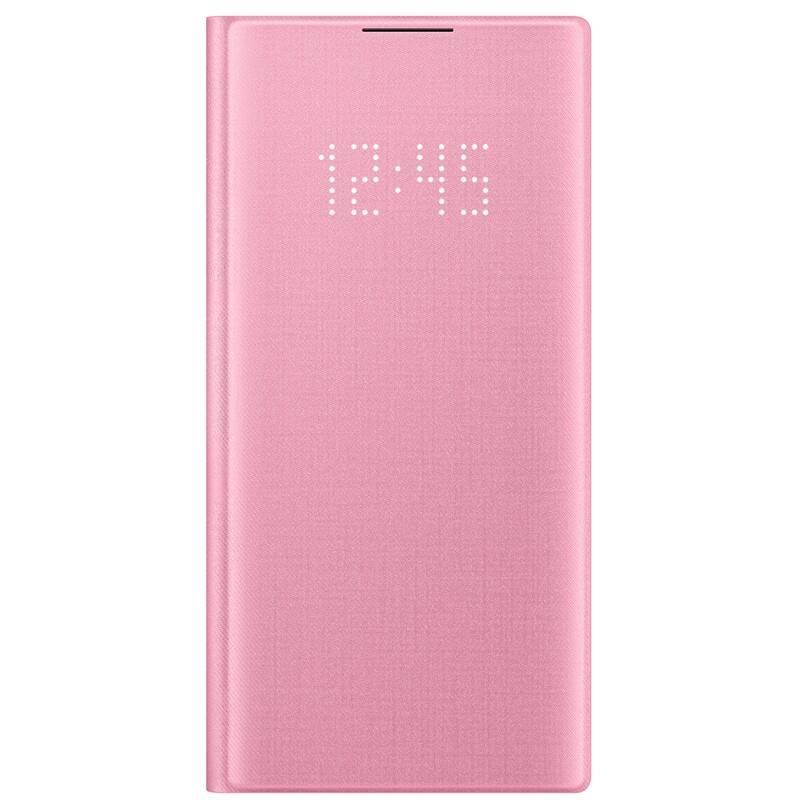 Pouzdro na mobil flipové Samsung LED View pro Galaxy Note10 růžové