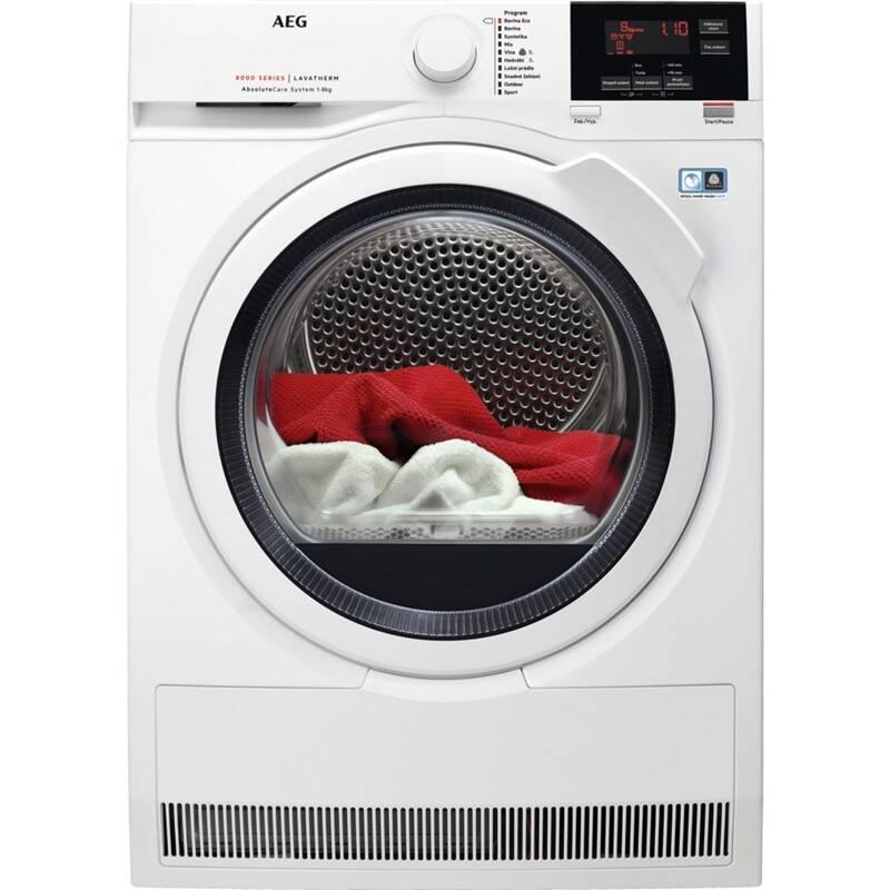 Sušička prádla AEG AbsoluteCare® T8DBG68WC bílá barva