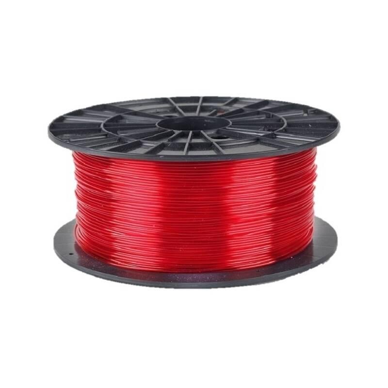 Tisková struna Filament PM 1,75 PETG, 1 kg červená průhledná