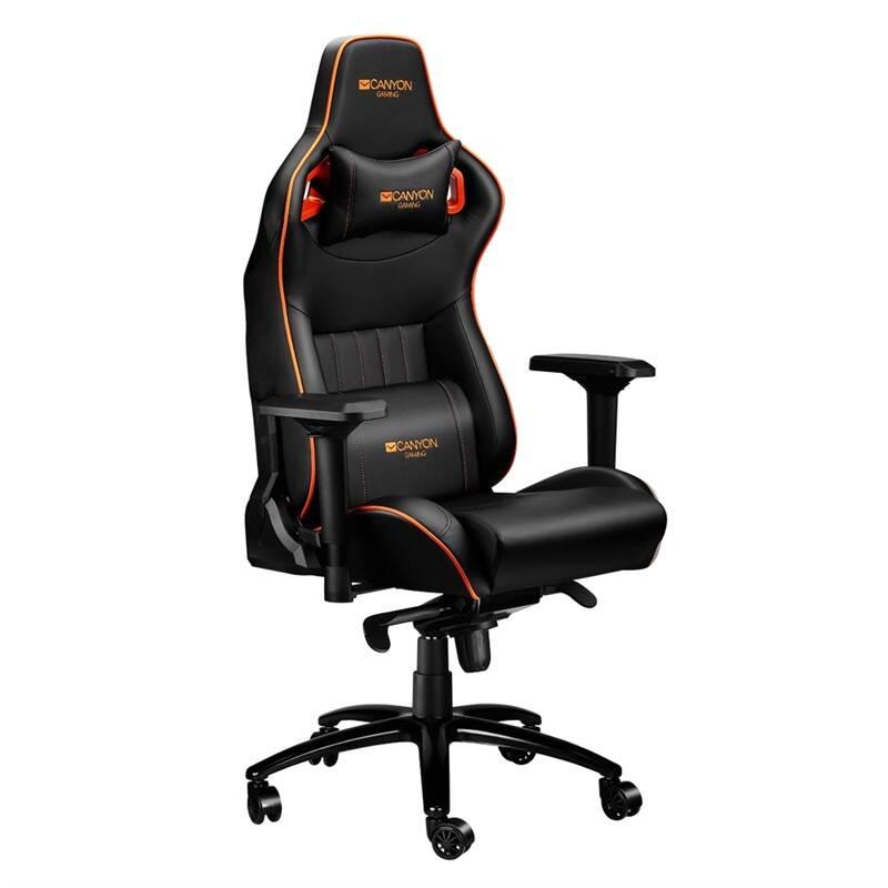 Herní židle Canyon Corax černá oranžová