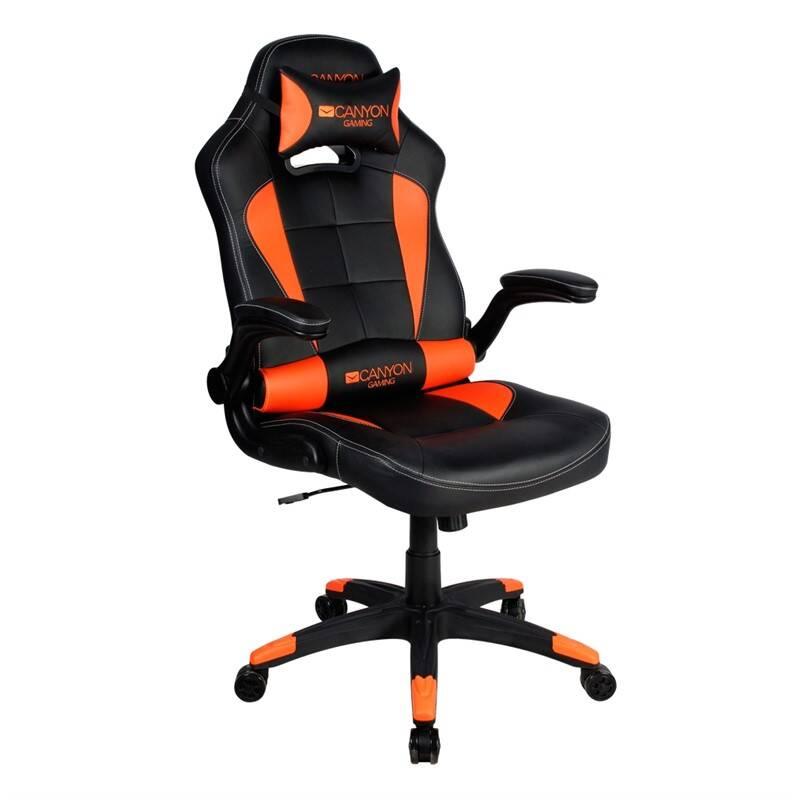 Herní židle Canyon Virgil černá oranžová