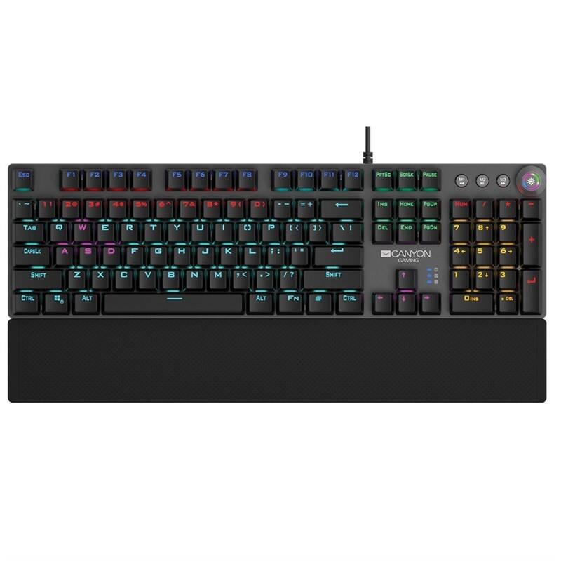 Klávesnice Canyon Nightfall, US layout černá