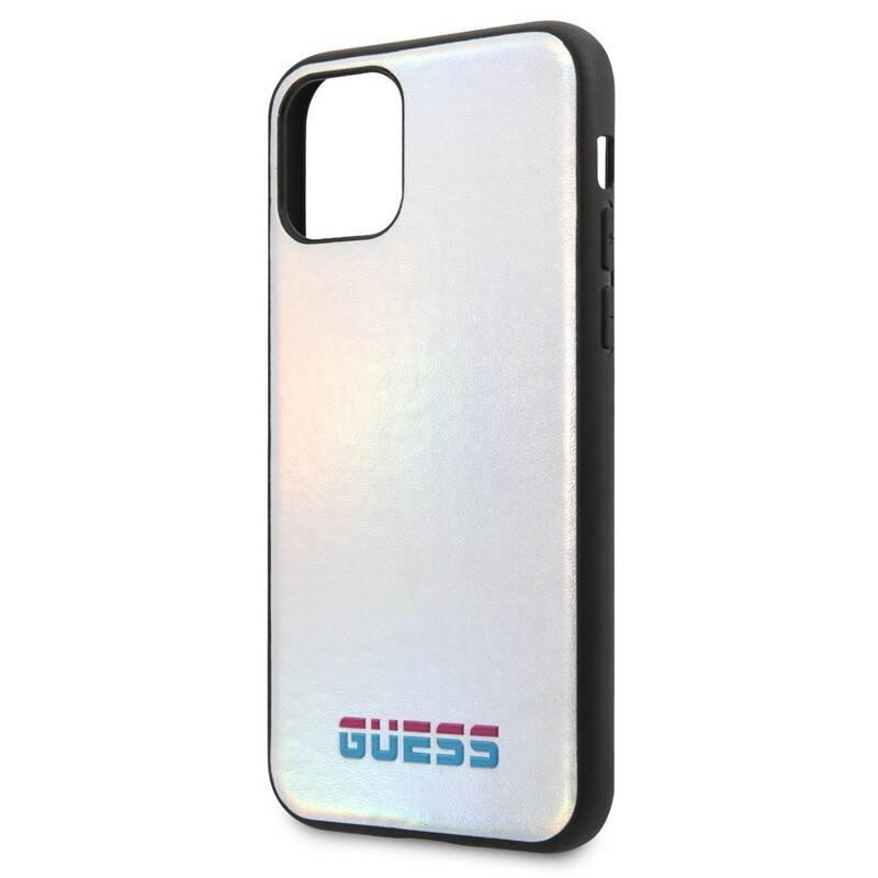 Kryt na mobil Guess Iridescent pro Apple iPhone 11 Pro Max stříbrný