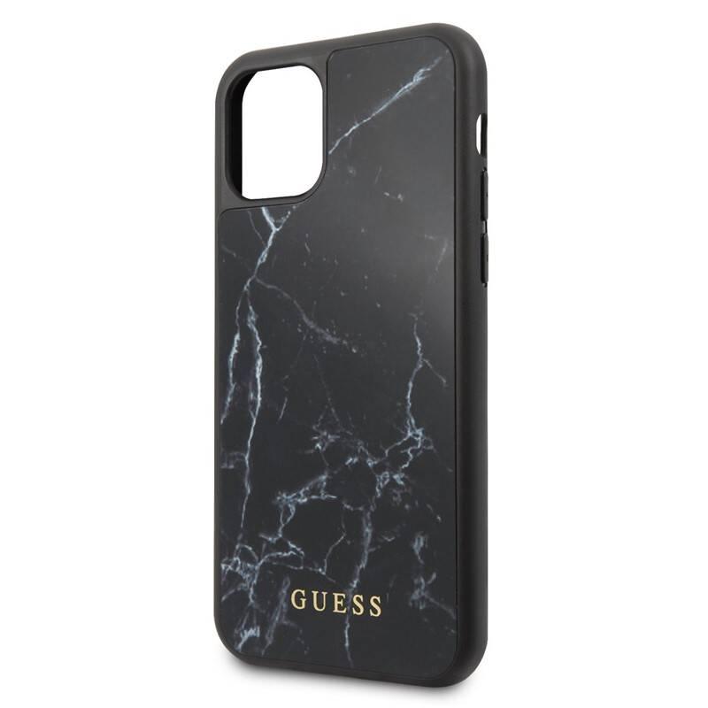 Kryt na mobil Guess Marble pro Apple iPhone 11 černý