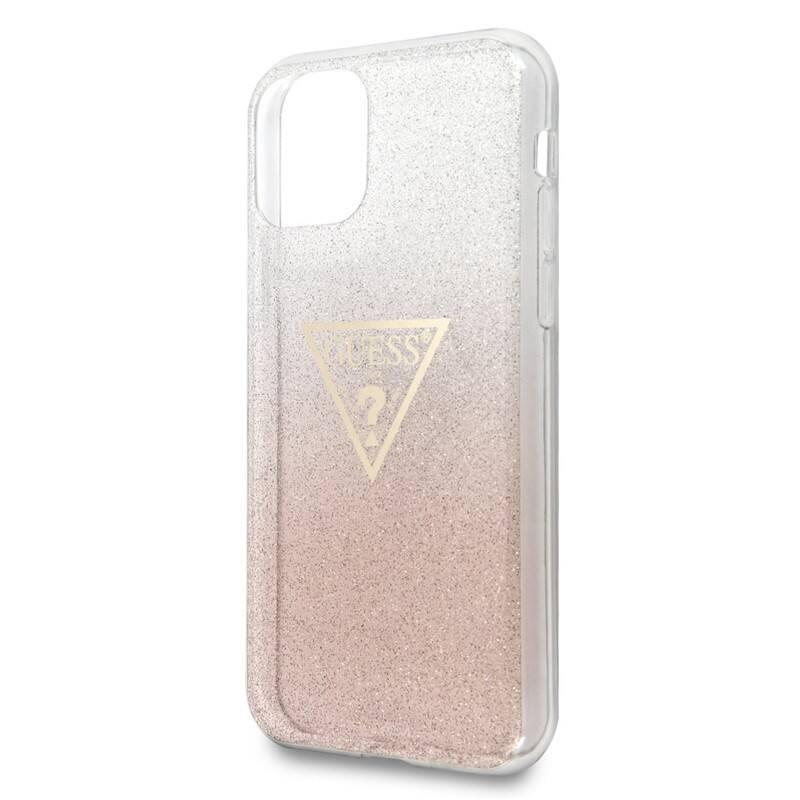 Kryt na mobil Guess Solid Glitter pro Apple iPhone 11 Pro Max růžový