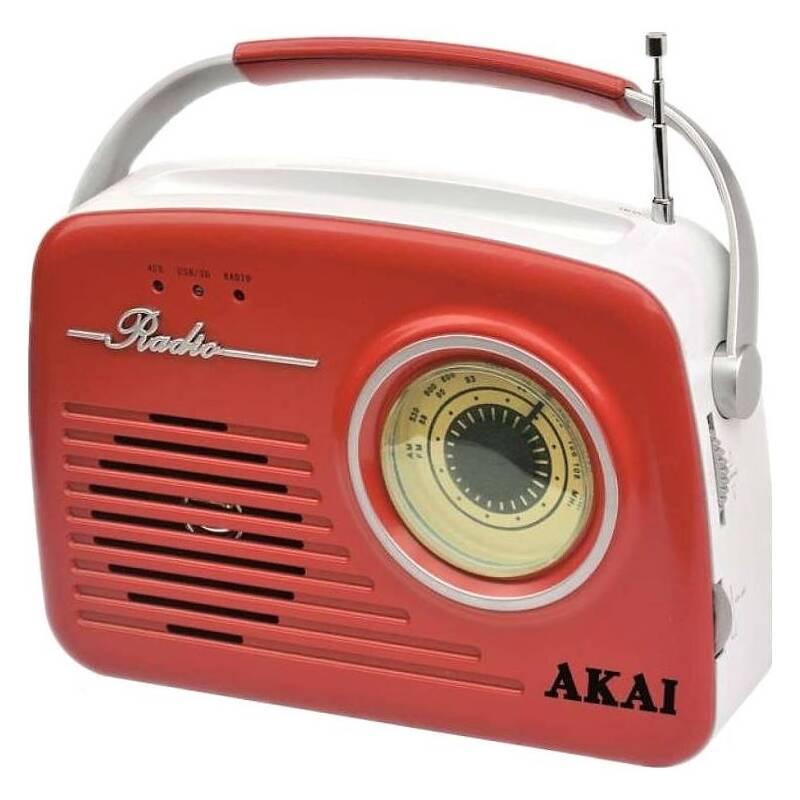 Radiopřijímač AKAI APR-11 červený
