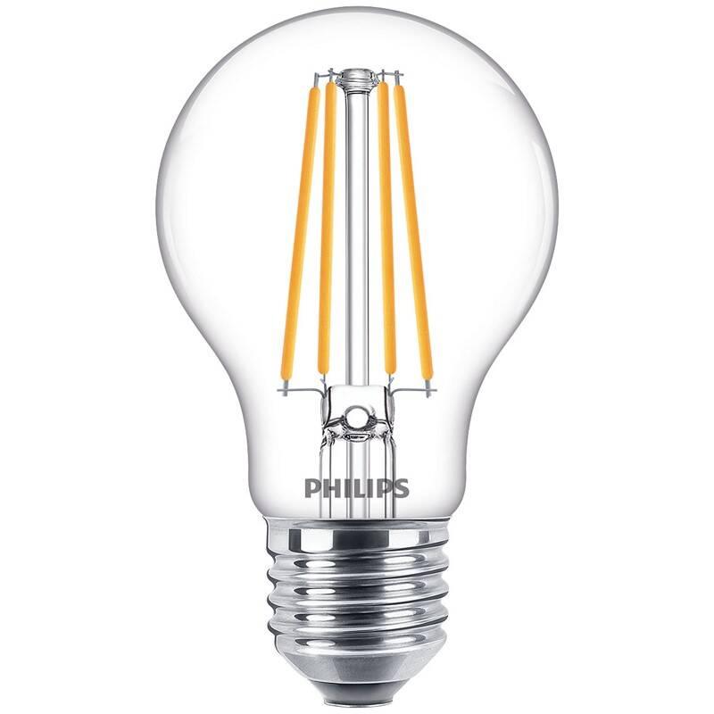 Žárovka LED Philips klasik, 8,5W, E27, teplá bílá