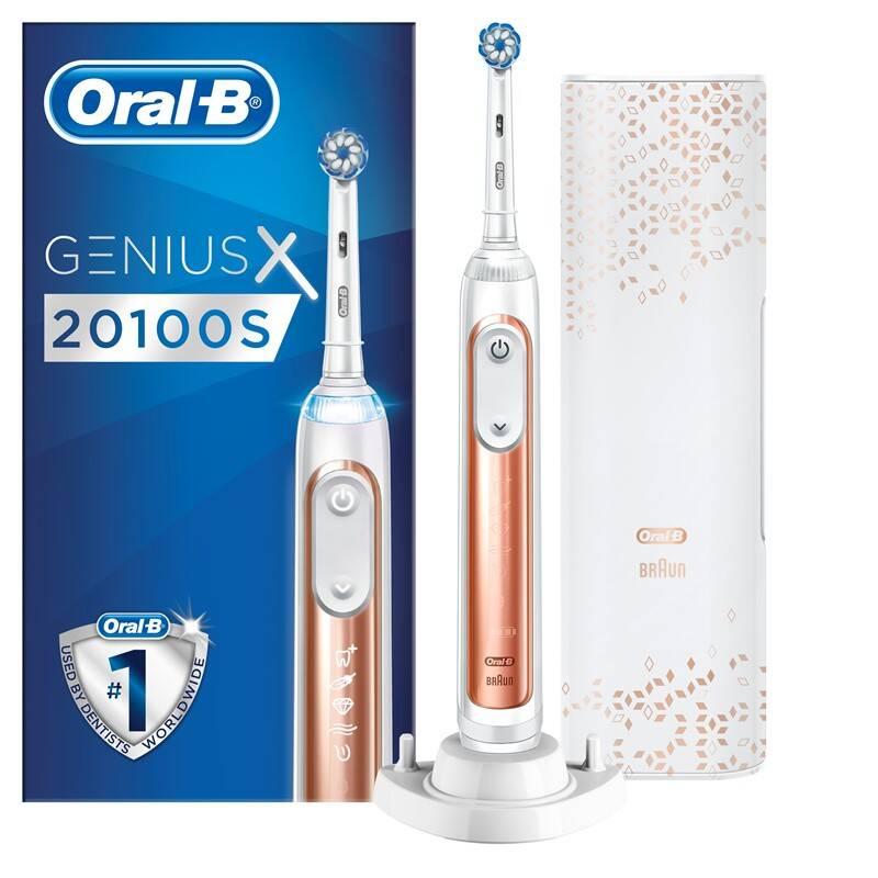 Zubní kartáček Oral-B Genius X 20100S Rose Gold Sensitive