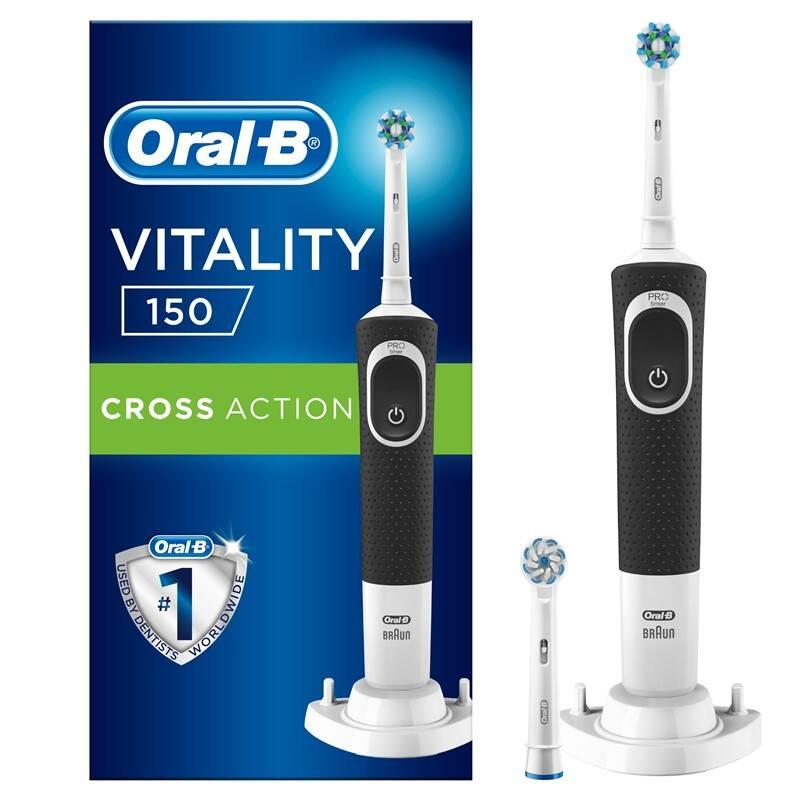 Zubní kartáček Oral-B Vitality 100 Black Cross Action 1 Sensi hlavice