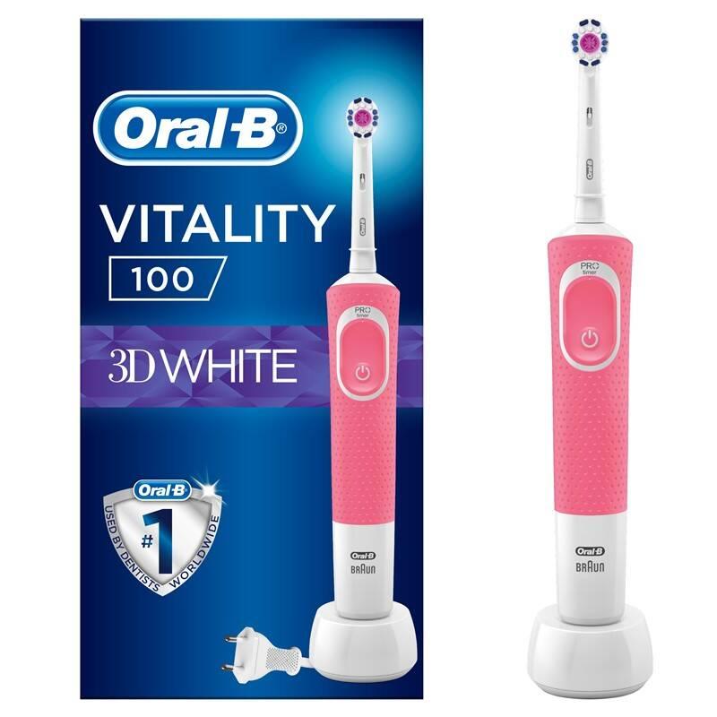 Zubní kartáček Oral-B Vitality 100 Pink 3DW, Zubní, kartáček, Oral-B, Vitality, 100, Pink, 3DW