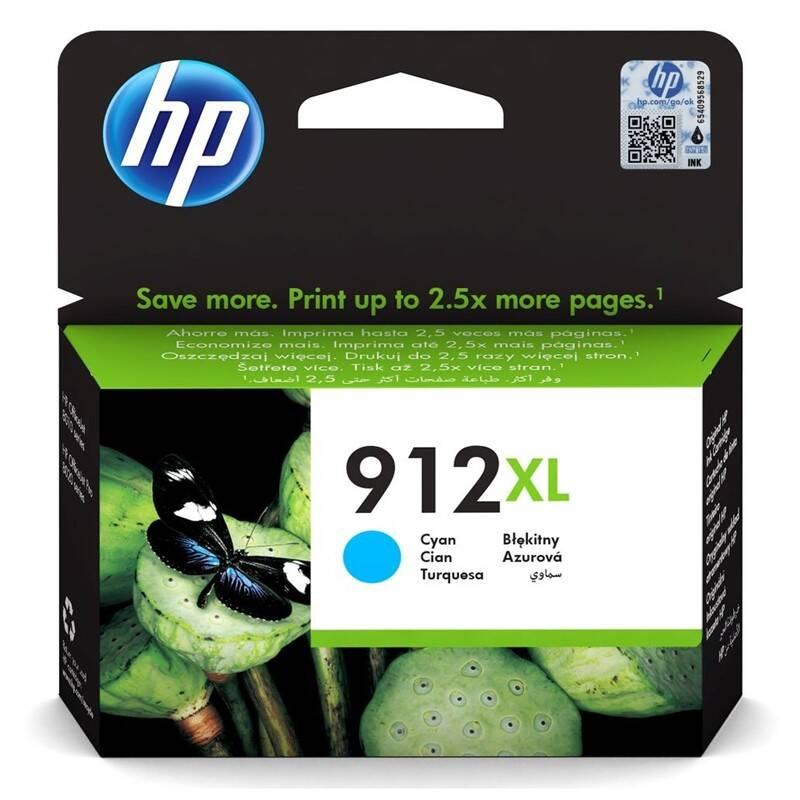 Inkoustová náplň HP 912XL, 825 stran modrá