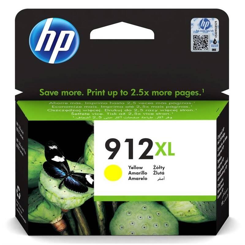 Inkoustová náplň HP 912XL, 825 stran žlutá