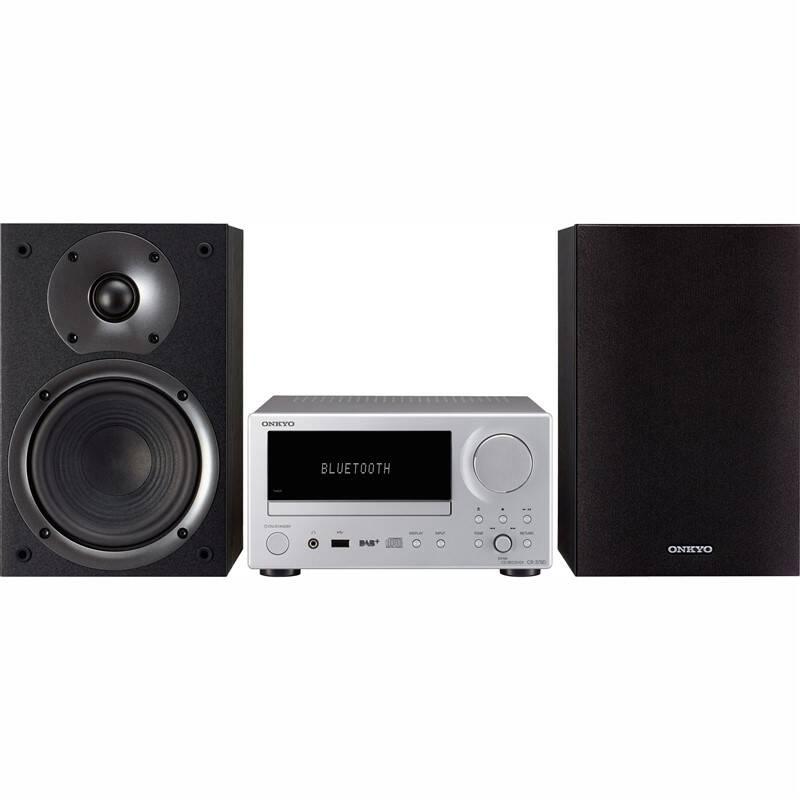 Mikrosystém Onkyo CS-375D černý stříbrný, Mikrosystém, Onkyo, CS-375D, černý, stříbrný