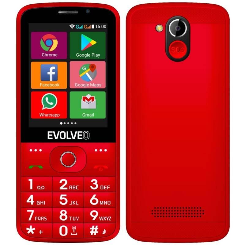 Mobilní telefon Evolveo EasyPhone AD červený