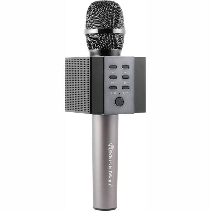Přenosný reproduktor Technaxx ELEGANCE, karaoke mikrofon černý