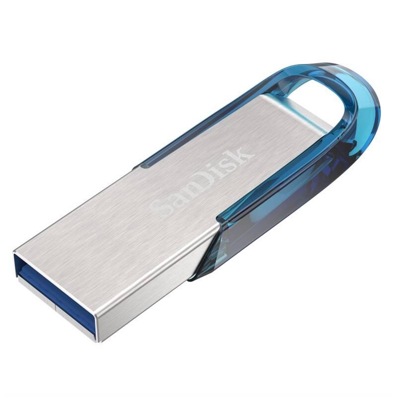 USB Flash Sandisk Ultra Flair 64GB stříbrný modrý, USB, Flash, Sandisk, Ultra, Flair, 64GB, stříbrný, modrý