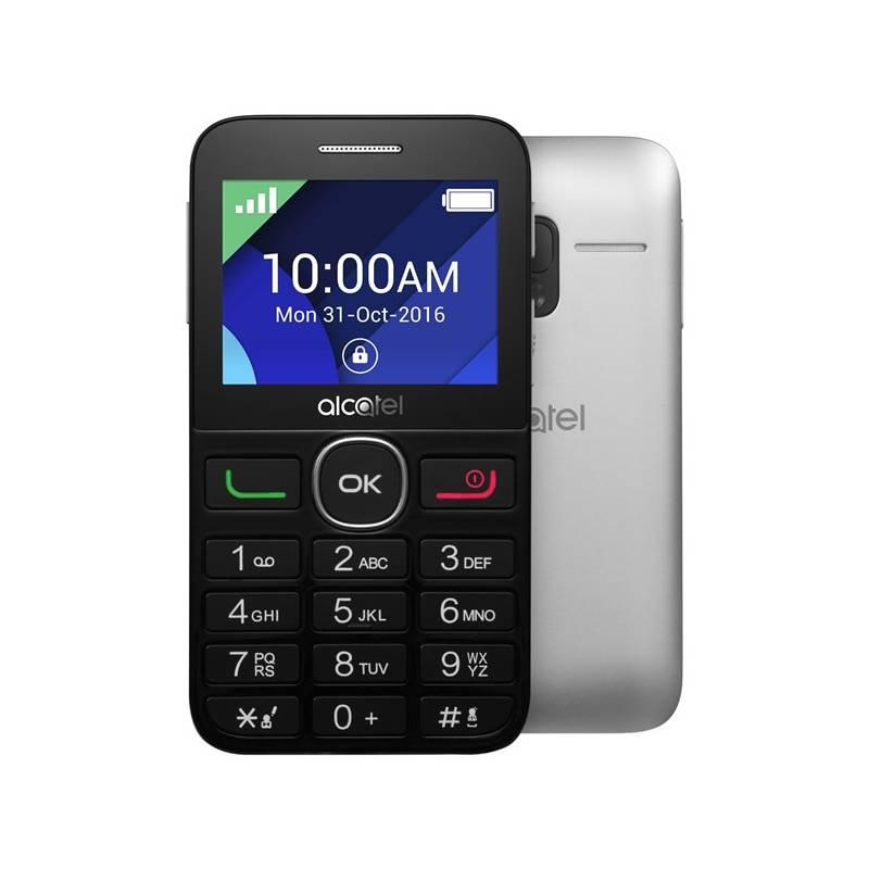 Mobilní telefon ALCATEL 2008G černý stříbrný, Mobilní, telefon, ALCATEL, 2008G, černý, stříbrný