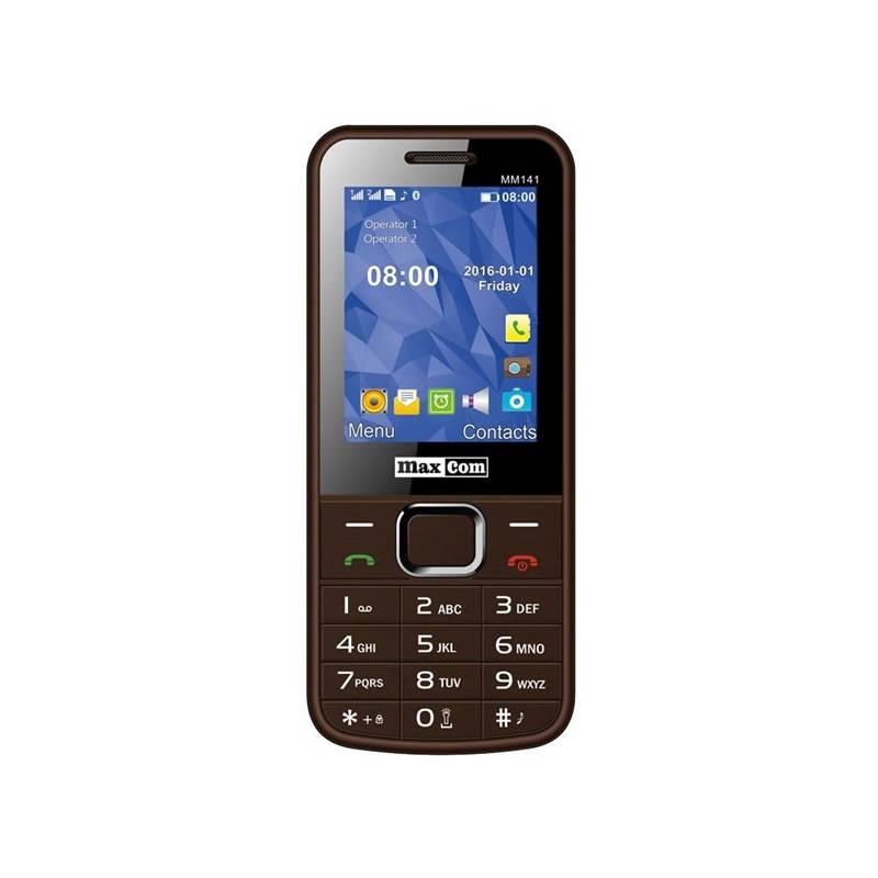 Mobilní telefon MaxCom MM141 Dual SIM hnědý, Mobilní, telefon, MaxCom, MM141, Dual, SIM, hnědý