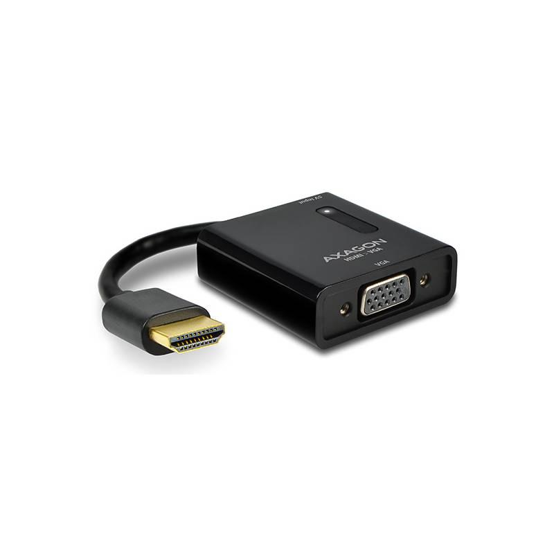 Redukce Axagon VGA HDMI audio výstup černá