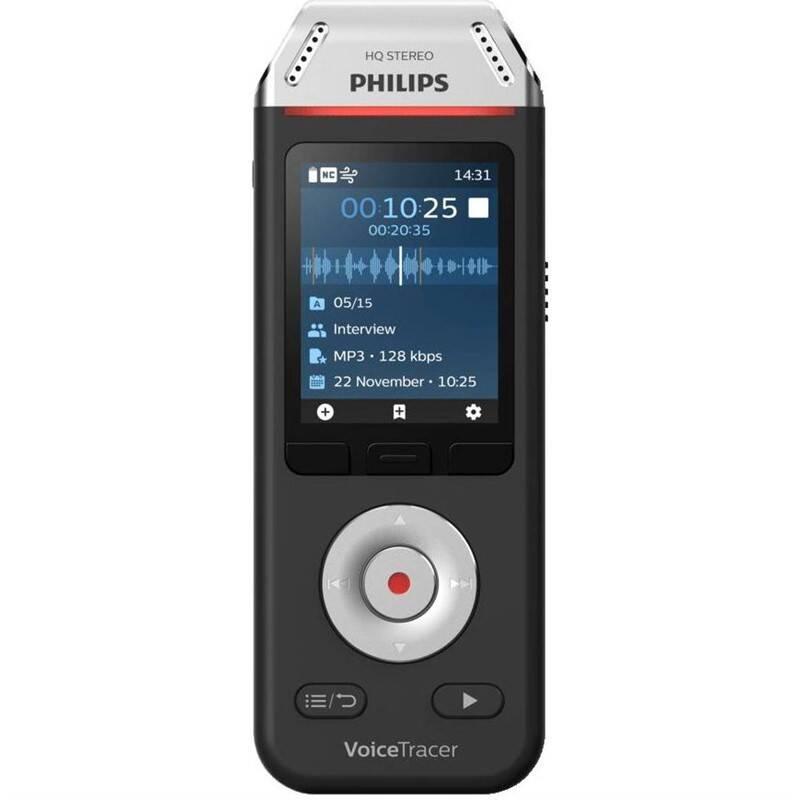 Diktafon Philips DVT2110 černý stříbrný