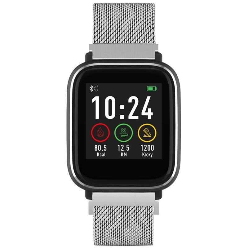 Chytré hodinky iGET FIT F3 Silver