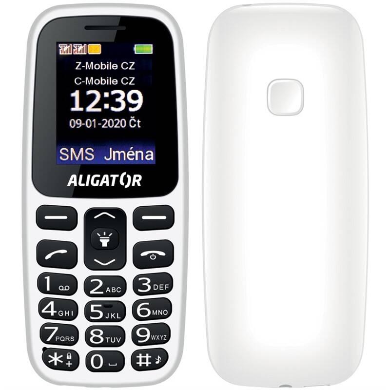 Mobilní telefon Aligator A220 Senior Dual SIM bílý