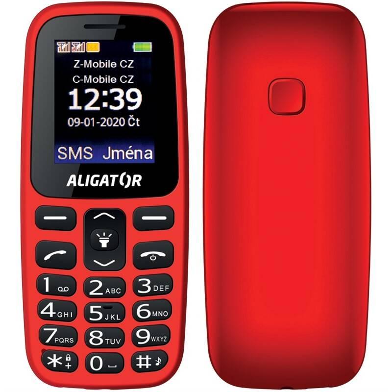 Mobilní telefon Aligator A220 Senior Dual SIM červený, Mobilní, telefon, Aligator, A220, Senior, Dual, SIM, červený