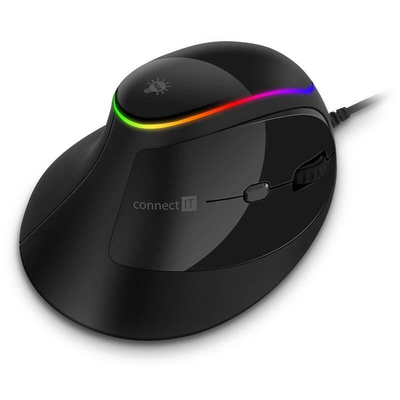 Myš Connect IT vertikální, ergonomická, herní
