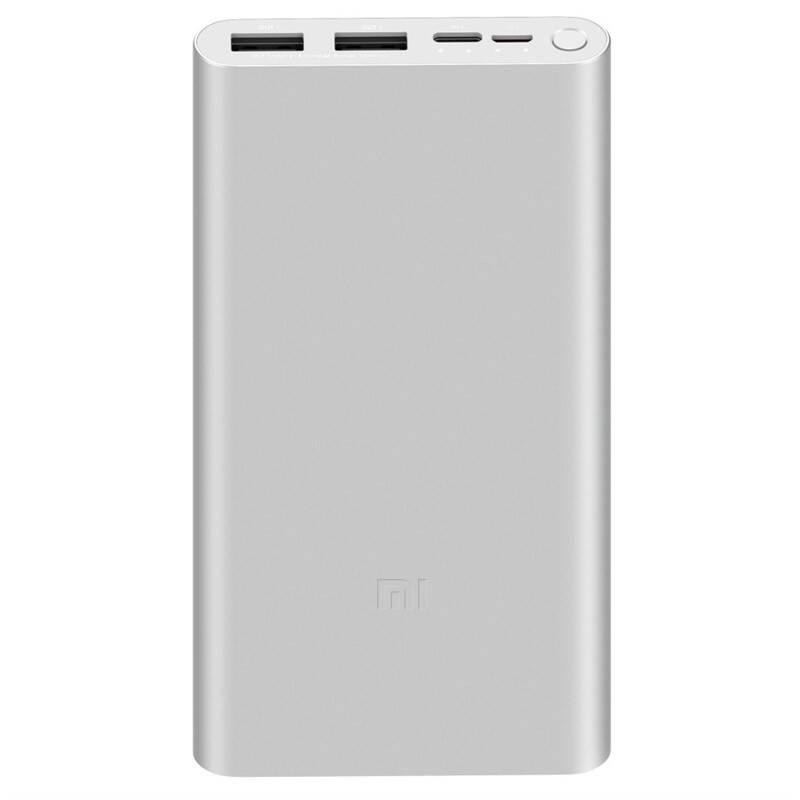 Powerbank Xiaomi Mi 3 18W Fast Charge 10 000 mAh, USB-C stříbrná