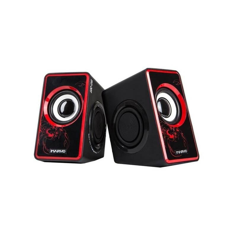 Reproduktory Marvo SG-201, 2.0 černý červený