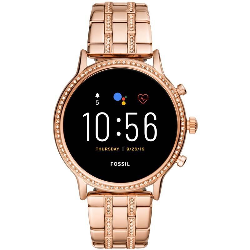 Chytré hodinky Fossil FTW6035 HR - Rose gold stainless steel