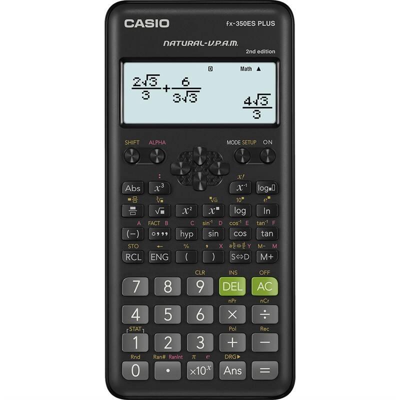 Kalkulačka Casio FX 350 ES PLUS 2E černá, Kalkulačka, Casio, FX, 350, ES, PLUS, 2E, černá