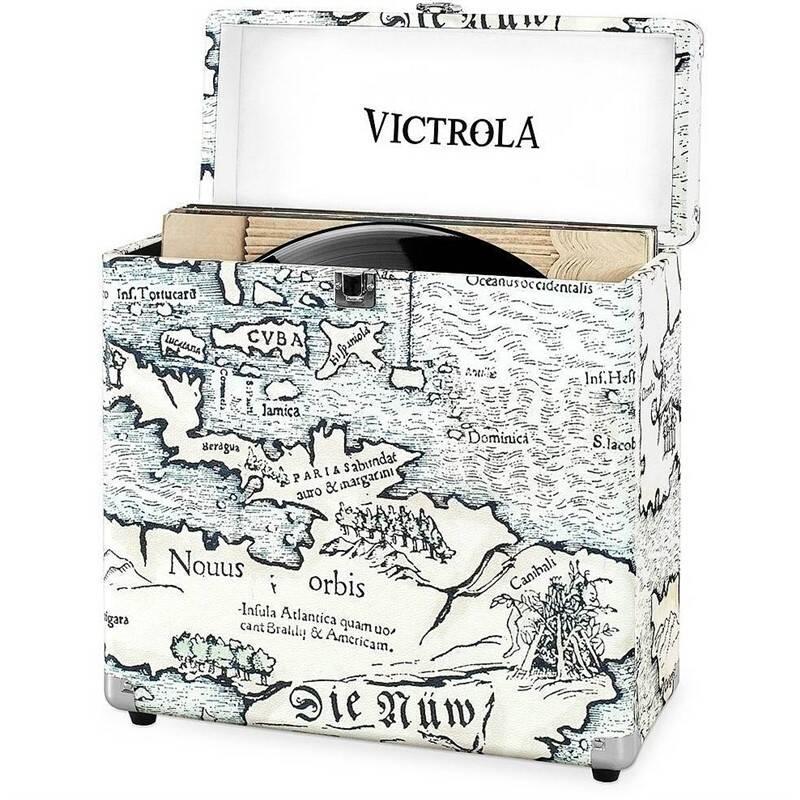 Kufřík Victrola na vinylové desky bílý