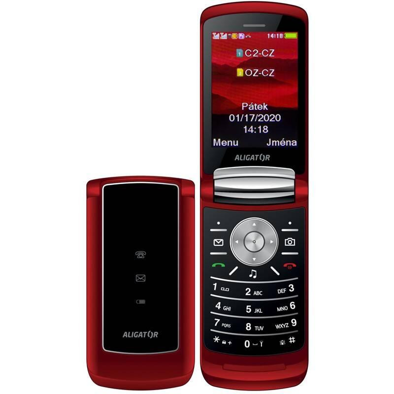 Mobilní telefon Aligator DV800 Dual SIM červený