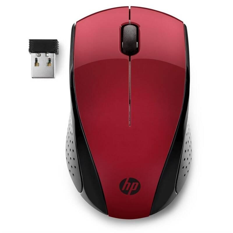 Myš HP 220 červená, Myš, HP, 220, červená