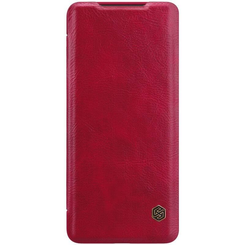 Pouzdro na mobil flipové Nillkin Qin Book pro Samsung Galaxy S20 červené