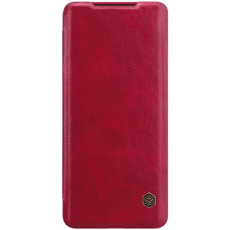 Pouzdro na mobil flipové Nillkin Qin Book pro Samsung Galaxy S20 Ultra červené