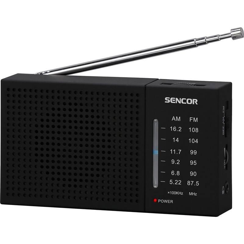 Radiopřijímač Sencor SRD 1800 černý, Radiopřijímač, Sencor, SRD, 1800, černý