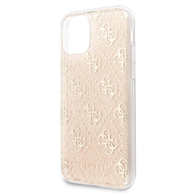 Kryt na mobil Guess 4G Glitter pro iPhone 11 zlatý