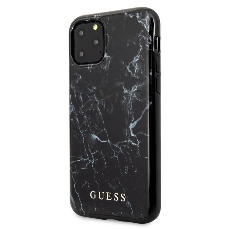 Kryt na mobil Guess Marble Design pro iPhone 11 černý